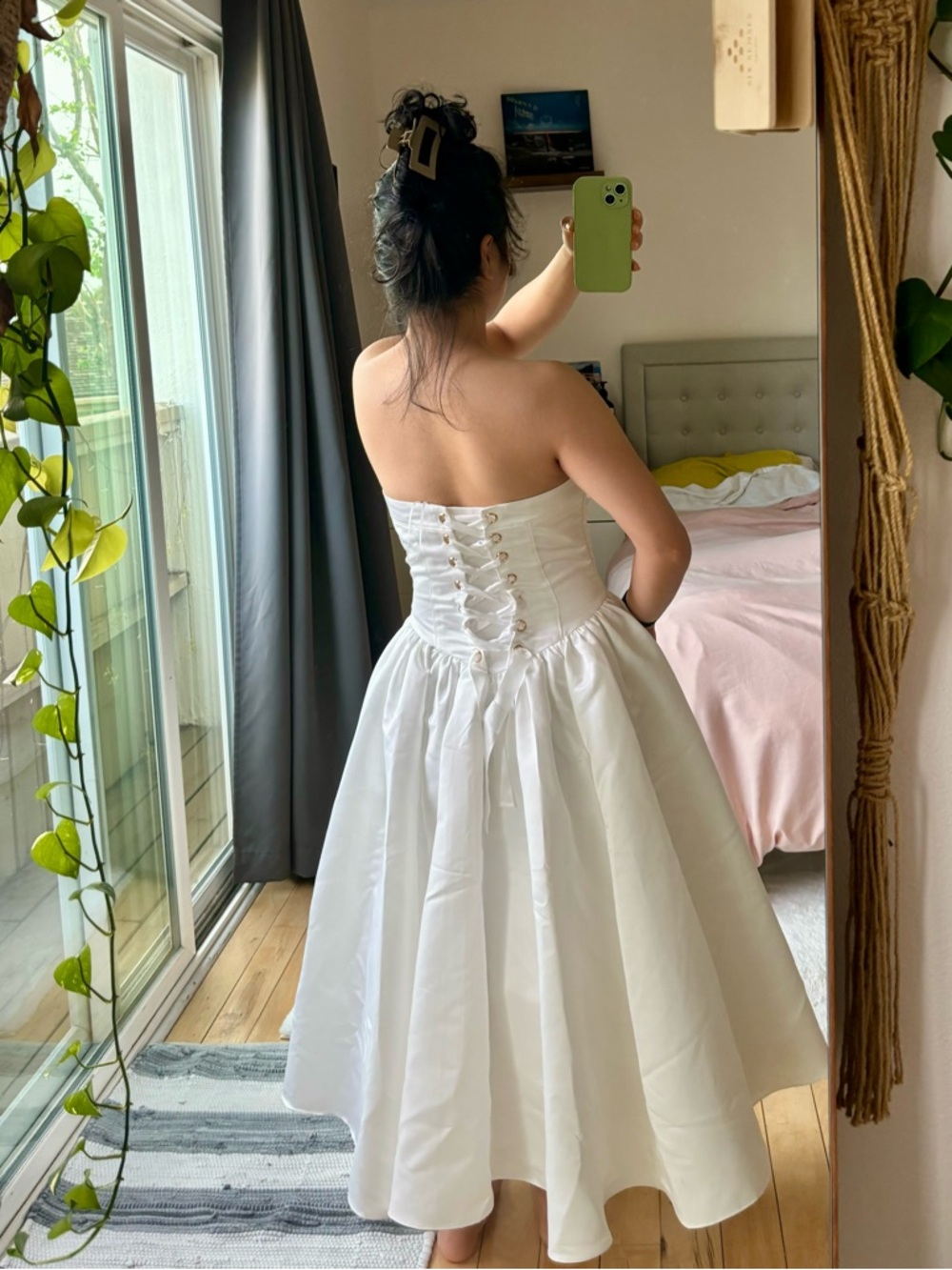 BHLDN Basque Waist Midi Dress - Picture 6 of 13